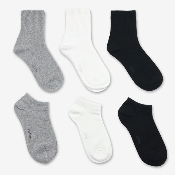 Lot de Paires de Chaussettes Sport Coton (Court+mi-long)